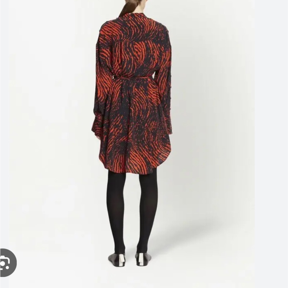 Red and Black Patterned Dress